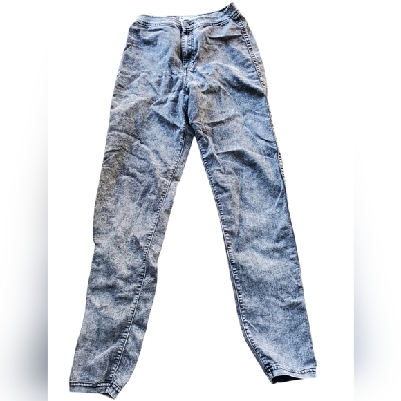 Women's  American  Apparel Grey Acid Wash Jeans - Medium - Picture 2 of 11